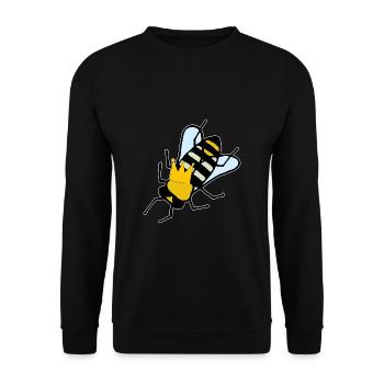 Queen bee with crown - Unisex Sweatshirt - black - Front - Alina (178cm) & Michal (187cm)
