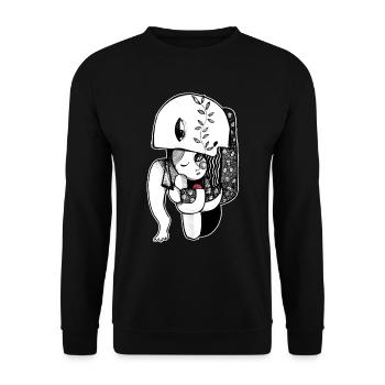 son of the moon - Unisex Sweatshirt - black - Front - Alina (178cm) & Michal (187cm)