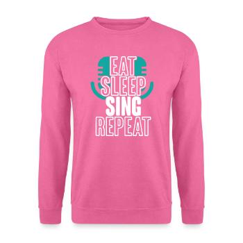 eat sleep music repeat - Unisex Pullover - Pink - Vorne