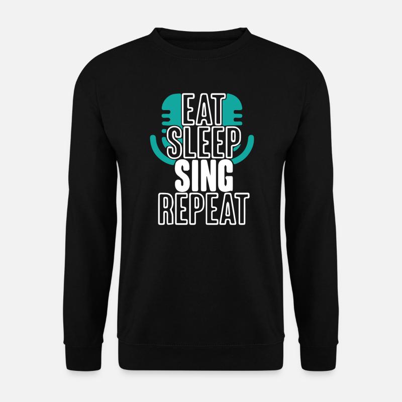 eat sleep music repeat - Unisex Sweatshirt - black