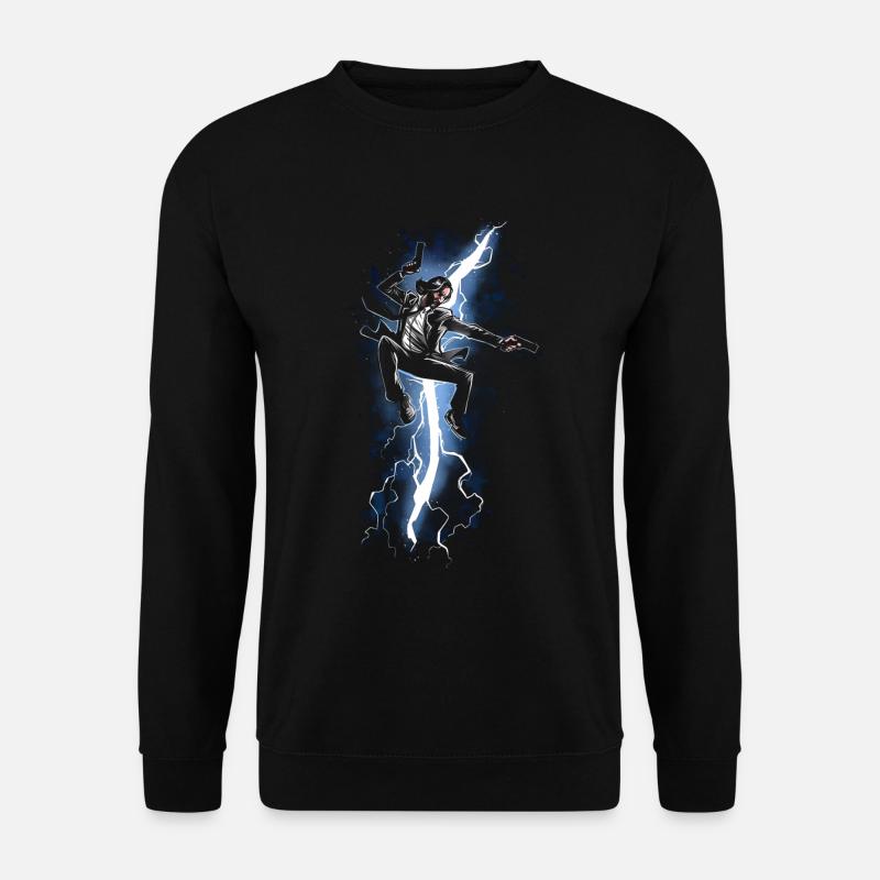 23F 0066 bk - Unisex Pullover - Schwarz
