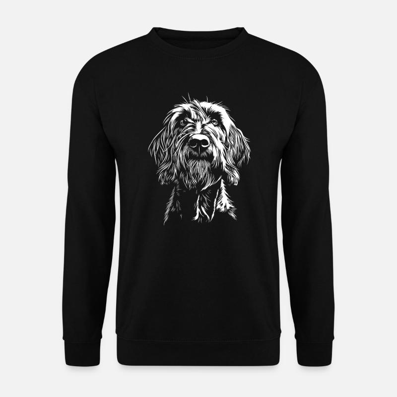 Spinone Italiano Portrait Hunde Jagdhund - Unisex Pullover - Schwarz