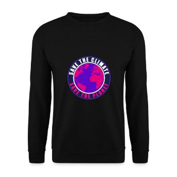 Save the Climate Save the Planet - Unisex Sweatshirt - black - Front - Alina (178cm) & Michal (187cm)
