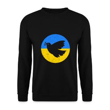 Dove of Peace Ukraine - Unisex Sweatshirt - black - Front - Alina (178cm) & Michal (187cm)