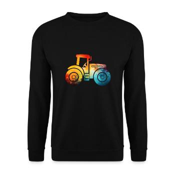 tracteur - Sweat-shirt Unisexe - noir - Devant - Alina (178cm) & Michal (187cm)