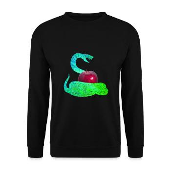 schlange e 5 - Unisex Pullover - Schwarz - Vorne - Alina (178cm) & Michal (187cm)