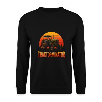Conception amusante d’agriculteur et de tracteur - Sweat-shirt Unisexe - noir - Devant - Alina (178cm) & Michal (187cm)