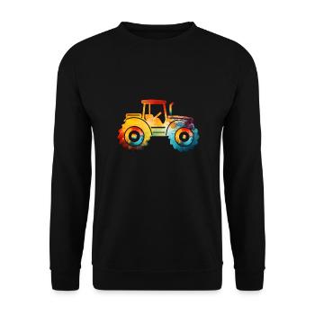 tracteur - Sweat-shirt Unisexe - noir - Devant - Alina (178cm) & Michal (187cm)