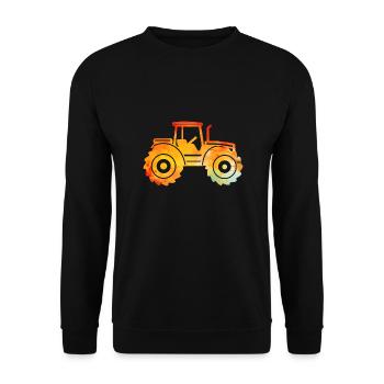 tracteur - Sweat-shirt Unisexe - noir - Devant - Alina (178cm) & Michal (187cm)
