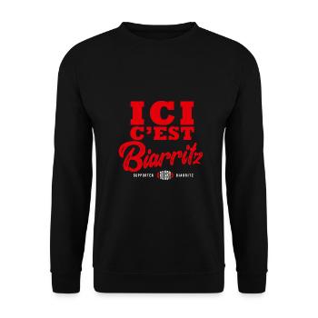 Rugby Supporter Rugby Biarritz - Sweat-shirt Unisexe - noir - Devant - Alina (178cm) & Michal (187cm)