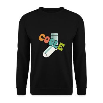 Chaussette cool - design motivant amusant - Sweat-shirt Unisexe - noir - Devant - Alina (178cm) & Michal (187cm)