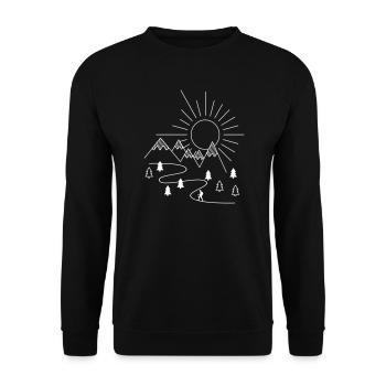 Wander - Unisex Sweatshirt - black - Front - Alina (178cm) & Michal (187cm)