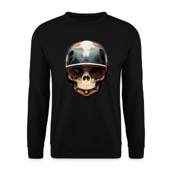 Crâne de motocycliste - Sweat-shirt Unisexe - noir - Devant - Alina (178cm) & Michal (187cm)