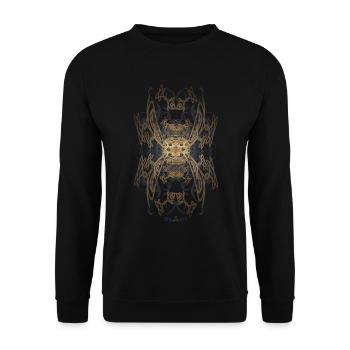 Abstract No. 10 (designed by HeiArts) - Unisex Sweatshirt - black - Front - Alina (178cm) & Michal (187cm)