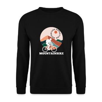 Aventure en VTT - Sweat-shirt Unisexe - noir - Devant - Alina (178cm) & Michal (187cm)
