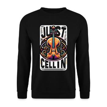 Just Cellin' 5 - Unisex Sweatshirt - black - Front - Alina (178cm) & Michal (187cm)