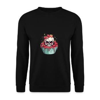 Tarte aux cerises d’horreur effrayante - Joyeux Halloween - Sweat-shirt Unisexe - noir - Devant - Alina (178cm) & Michal (187cm)