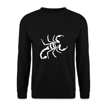 Sternzeichen Skorpion - Unisex Pullover - Schwarz - Vorne - Alina (178cm) & Michal (187cm)
