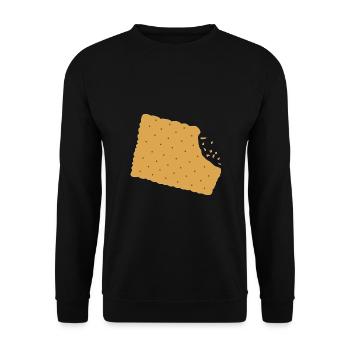 Biscuit biscuits pastry crumbs birthday gift - Unisex Sweatshirt - black - Front - Alina (178cm) & Michal (187cm)