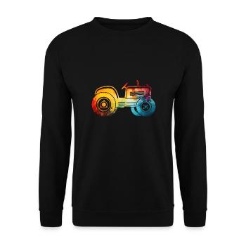 tracteur - Sweat-shirt Unisexe - noir - Devant - Alina (178cm) & Michal (187cm)