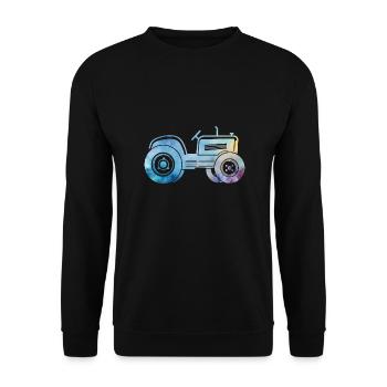 tracteur - Sweat-shirt Unisexe - noir - Devant - Alina (178cm) & Michal (187cm)