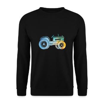 tracteur - Sweat-shirt Unisexe - noir - Devant - Alina (178cm) & Michal (187cm)