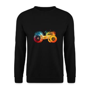 tracteur - Sweat-shirt Unisexe - noir - Devant - Alina (178cm) & Michal (187cm)