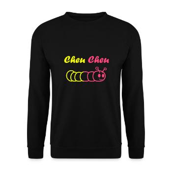 cheu cheu - Sweat-shirt Unisexe - noir - Devant - Alina (178cm) & Michal (187cm)