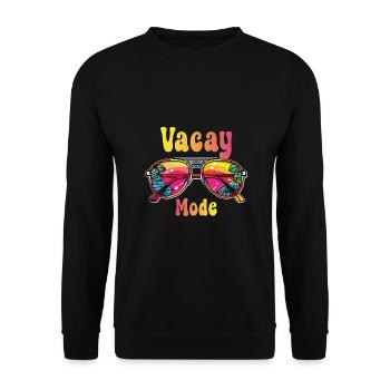 Vacay Fashion Summer Sunglasses - Unisex Sweatshirt - black - Front - Alina (178cm) & Michal (187cm)