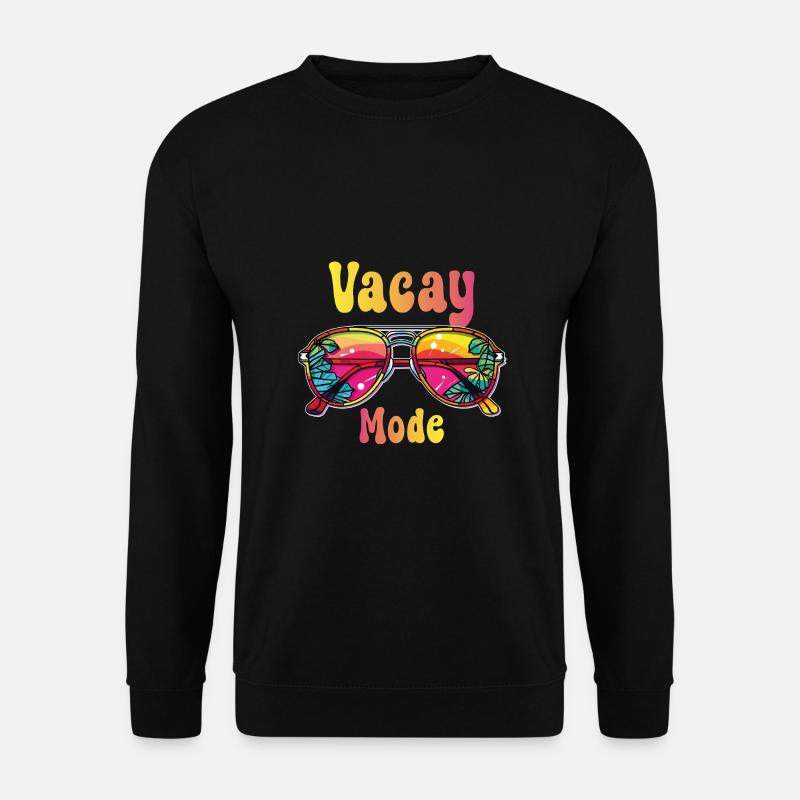 Vacay Mode Sommer Sonnenbrille - Unisex Pullover - Schwarz