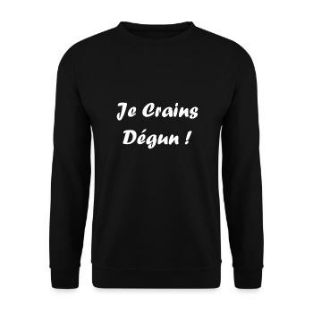 Je crains dégun - Sweat-shirt Unisexe - noir - Devant - Alina (178cm) & Michal (187cm)