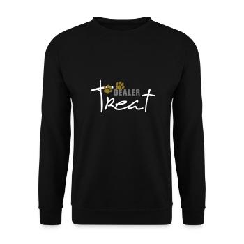 Treat Dealer – Treat Dealer, with paws - Unisex Sweatshirt - black - Front - Alina (178cm) & Michal (187cm)