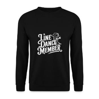 Line Dance Line Dance my hobby member - Unisex Sweatshirt - black - Front - Alina (178cm) & Michal (187cm)