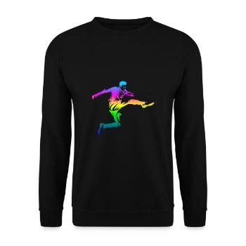 Fußball - Unisex Pullover - Schwarz - Vorne - Alina (178cm) & Michal (187cm)