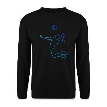 Joueuse de volleyball féminin jouant au volleyball - Sweat-shirt Unisexe - noir - Devant - Alina (178cm) & Michal (187cm)