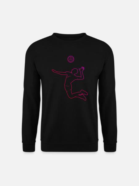 Damen Volleyballer Herren Volleyballspielen - Unisex Pullover - Schwarz