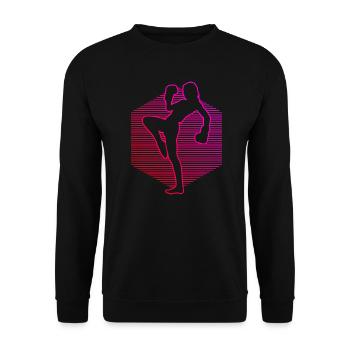 Boxe Kickboxing Kickboxing Hommes - Sweat-shirt Unisexe - noir - Devant - Alina (178cm) & Michal (187cm)