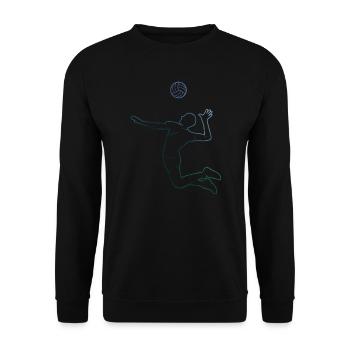Joueuse masculine de volleyball féminin Volleyball Sp - Sweat-shirt Unisexe - noir - Devant - Alina (178cm) & Michal (187cm)