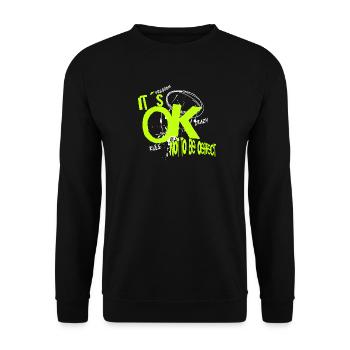 Its OK not to be perfect Graffiti - Unisex Sweatshirt - black - Front - Alina (178cm) & Michal (187cm)