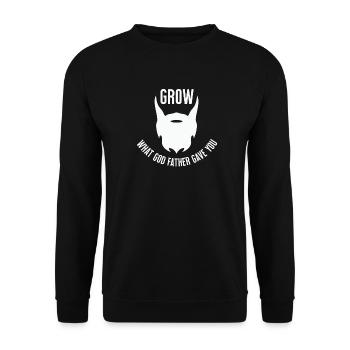 Bart Grow what God father gave you - Unisex Sweatshirt - black - Front - Alina (178cm) & Michal (187cm)