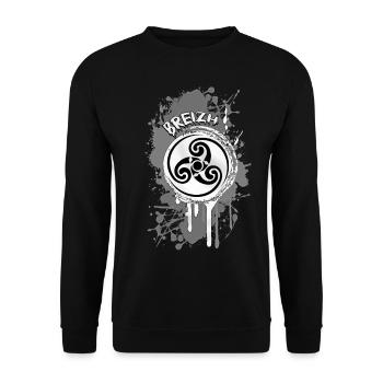 Bretagne Breizh Triskel - Sweat-shirt Unisexe - noir - Devant - Alina (178cm) & Michal (187cm)