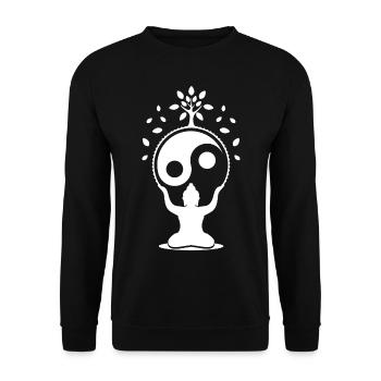 Qigong Qi Gong Tai Chi Chigong - Unisex Pullover - Schwarz - Vorne - Alina (178cm) & Michal (187cm)
