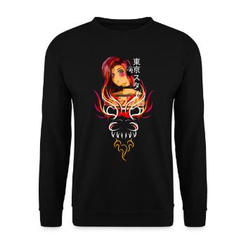 Dragon-Rin - Unisex Sweatshirt - black - Front - Alina (178cm) & Michal (187cm)