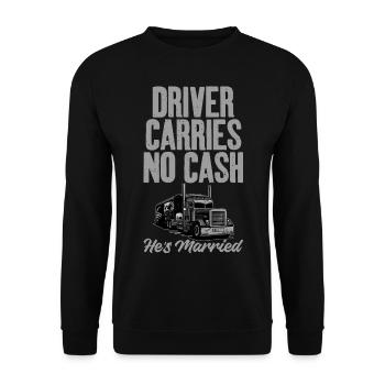 Le conducteur ne porte pas - Sweat-shirt Unisexe - noir - Devant - Alina (178cm) & Michal (187cm)