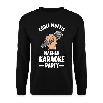 Musik Musiker Sänger Singen Mutter Mama Karaoke - Unisex Pullover - Schwarz - Vorne - Alina (178cm) & Michal (187cm)