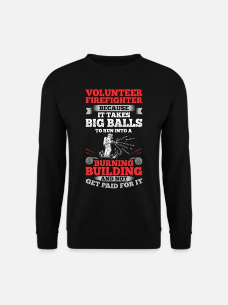 Ehrenamtlicher Feuerwehrmann Feuerwehr Freiwillige - Unisex Pullover - Schwarz