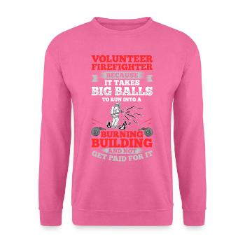 Pompiers volontaires - Sweat-shirt Unisexe - rose - Devant
