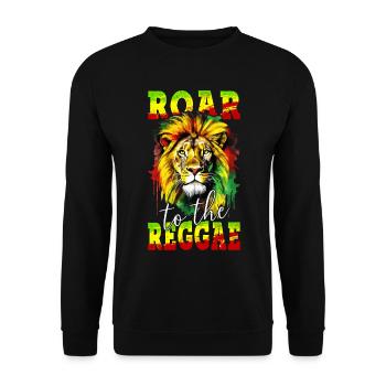 Leo Jamaica Colors Reggae Rasta Rastafari Roar - Sweat-shirt Unisexe - noir - Devant - Alina (178cm) & Michal (187cm)