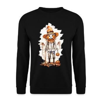 Magical Scarecrow Halloween Cottagecore - Unisex Sweatshirt - black - Front - Alina (178cm) & Michal (187cm)