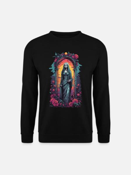 Occult Gothic Aesthetic Retro Wave Streetwear - Unisex Sweatshirt - black
